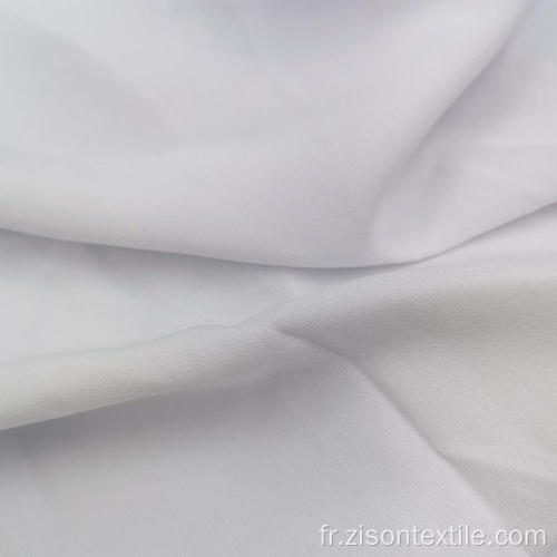 Tissus de femmes de tissu de pêche de laine d'été de polyester blanc